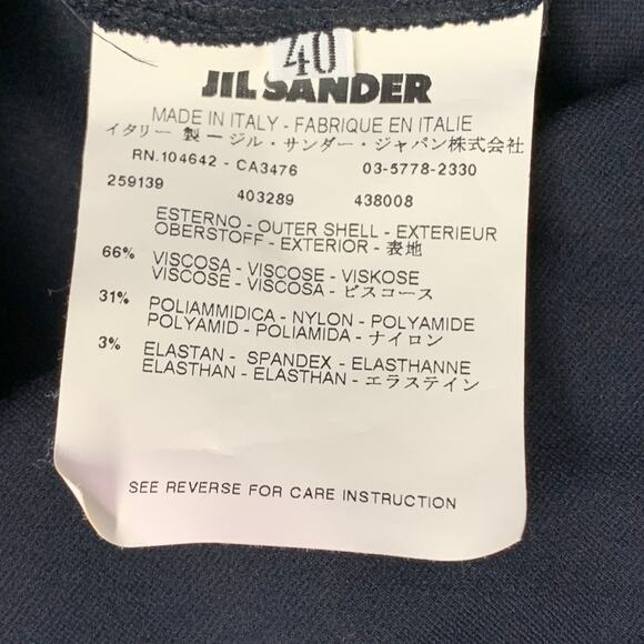 JIL SANDER Size 10 Navy Viscose Blend Ruched Long Evening Gown - Picture 6 of 7